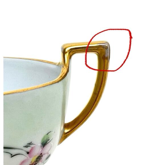 Vintage Stouffer Creamer and Sugar Set Hand Painted Bavaria Porcelain Gold Trim - Picture 15 of 16